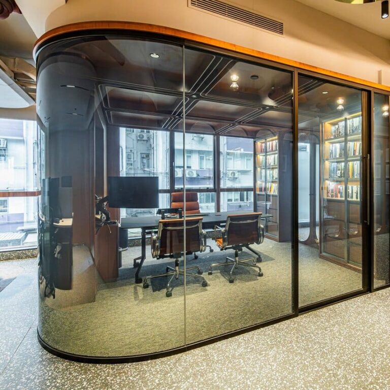 Curved Glass Partitions