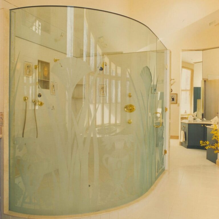 Curved Glass Shower Wall